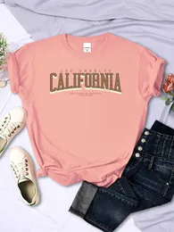Женская футболка Los Angeles California Winners Championship Женская летняя дышащая футболка уличная одежда простая мягкая короткая рукава2405