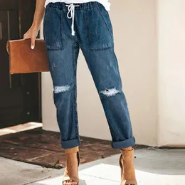 M xl Solid Cotton Denim Frauen Kleidung für Sommermodie Streetstyle High Taille Jeans koreanische Hosen Schlanke Leggings Hosen 240423