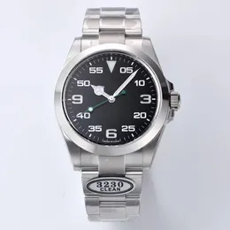 Ren fabrik Högkvalitativ klocka 126900 Titta på Air Overlord Sapphire Glass Mirror Fine Steel Case Strap 3230 Automatisk mekanisk rörelse 40mm