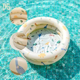 Strand pool uppblåsbar baby pool pvc diameter 87 cm/114 cm/143 cm spädbarn bad pool cirkulär spel pool utomhus paddling pool 240420