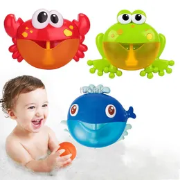 Giocattoli da bagno macchino soap bobble baby baby da bagno elettrico con giocattoli musicali rana rana bolle divertenti rana piscina da bagno bagno nuoto d240507