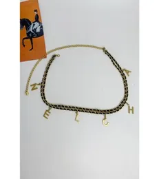 Belts Women039s Fashion Luxury Designer Belt Splicing Weave Letter Waist Chain For Dress Jeans Coat Body Harness Accessories Gi1876971