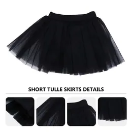 Tutu Kleiderparty Dreischichtig Mesh Erwachsener Tutu Rock Damen Kurzsommer Sommerkleider Gaze Buntes Schicht Erwachsene Miss Black Tutus Girl D240507