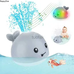 Badespielzeug Baby Spray Wasser Bad Spielzeug Automatische Induktion Streuel Schwimmbad Beleuchtung Geschenk Sommer Outdoor Spaß Play Whale Bubble Game Dusche D240507