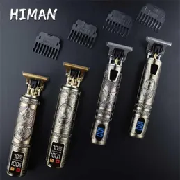 T Baldkopf Haar Clipper Trimmer für Männer wiederaufladbarer Mäher Toutliner Friseur Rasiermaschine Vintage Haarschnittschneider schnurloses 22011405018