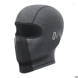 كبسولة ركوب الدراجات أقنعة ناعمة مرنة في الهواء الطلق FL FACE ER CAP RIDING BIKE SKI Mask Clava with Glass Protte Holeder Hole Drop Dropric