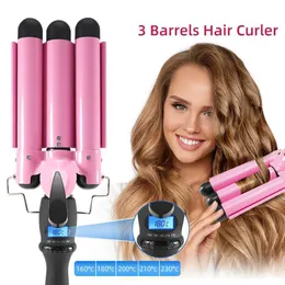 Керлинг Irons Electric Professional Ceramic Curling Roller ЖК -дисплей Железной волны