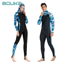 Костюмы SBART Женщины мужчины Lycra Wetsuit Hood Diving Suit Women Surf Scuba Dive Jellyfish High Elasticity Color Stitching Surf Diving Suit