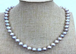 NATURAL 910 MM PURPLE freshwater PEARL NECKLACE 18quot AA013397969