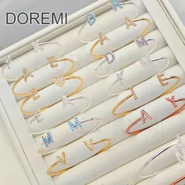 Doremi Colorful Birthstone CZ 9mm Lettere iniziale Bracciale Bracciale Custom Private Regalo per matrimoni Private Bracciale Giochi di gioielli 240422 240422