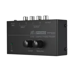 Amplificatore pp500 preamplificatore di giradischi con adattatore DC 12v Controllo indipendente per la manopola per mini mini elettronica del giradischi in vinile LP