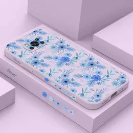 Case di telefonia cellulare Blue Floral Silicone Telefono per Poco M5 M4 M3 M4 Pro X3 GT X5 F4 X3 X4 Pro X3 NFC X3 Pro X4 GT F4 GT C40 C31 COPERCHIO