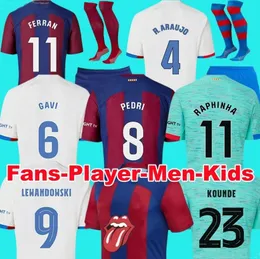 23 24 CAMISETAS DE MAGLIA DI SOCCHIO DI CALCIO MAGLIA MENSEY PEDRI LEWANDOWSKI GAVI FC BALDE FERRAN LAPHINHA DEST CALCAZIONE SCHIATTO DELLA MASHIT IN MASCITÀ MACCHI