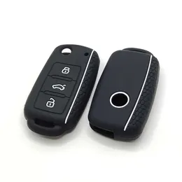 Upgrade Car VW Golf Jetta Skoda Superb Schnelloktavia für Sitz Leon Ibiza 3 Button Silicon Key Case Basis Tesle