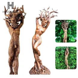 Dekorasyonlar Orman Tanrıçası Heykel Reçine Ağacı Tanrı Heykel Süs Bahçesi Heykel El Sanatları Yaratıcı Ana Masa Dekorasyon Aksesuarları