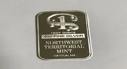 5 pcs Non magnetic Northwest No1 badge brass core Silver plated bar 50 x 28 mm coins vaccumn air package bullion commemorate2046730