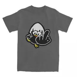 Camisetas masculinas Calimero engraçado desenho animado Frango T-shirt Mens 100% Camiseta criativa de algodão Crew pescoço de manga curta de manga curta J240515