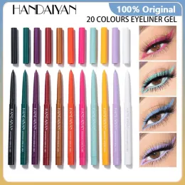 Eyeliner Handaiyan 20 cores Eyeliner Lápis neon colorido delineador líquido caneta maquiagem fosca de forro de olho de olho à prova d'água