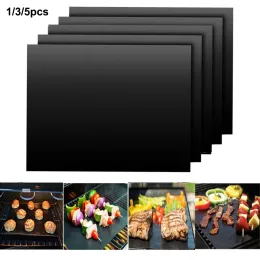 Zubehör 1/3/5pcs BBQ Grill Mat Grill Grill Outdoor Back Nicht -Stick -Pad wiederverwendbar