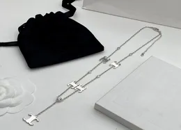 Pulseira breve de designers para mulheres colares de pingente de diamante Gold Sliver 2 Cores Colares Jóias Bracelets Marcas Lin221113007016