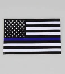 Cienki Blueline USA Flag policyjny naklejka samochodowa flagowa flagowa Komputer 943635 cm okno CYZ30793118888