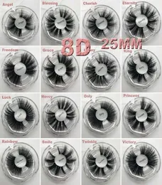 25 mm 5D rzęsy norki 16 stylów 1 para super długość naturalna gruba 25 mm 100 rzęs nonkluje ręcznie wykonane 8699114