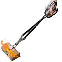 Aprons Log Grabber Campfire Tongs For Fire Pit Heavy Duty 20'Adjustable Fireplace Tongs Firewood Grabber Tool For Picking Up Heavy Wood