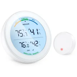 Göstergeler Kablosuz Termometre LCD Ekran İç mekan dış sensör sıcaklık sensörü kapalı dijital higrometre termometre