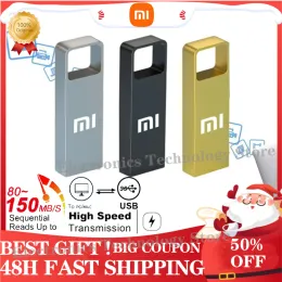 Adaptador 2024 Xiaomi Mini U Disco de disco Highpeed Pen Flash Drive OTG 2TB 1 TB USB 3.0 Transmissão de dados Metal de grande capacidade à prova d'água 512g