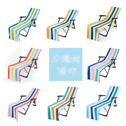 Chair Covers Beach Chair Cover Absorbent Colored Stripes Ultra Fine Fiber Beach Towel