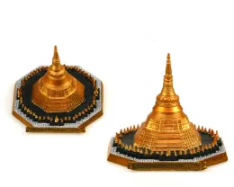 Miniatures gorąca sprzedaż Shwedagon Pagoda, Yangon, Myanmar Creative Fin Crafts Światowy punkt Landmark Model Turism Pamitienter Prezent Kolekcja prezentów