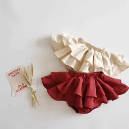 Tutu Kleid süße Mädchen Spitzen Rockhose Gemütliche Vintage Baby Girls Bloomers Kinder Kleider Kleinkind Girls Kleidung Kinder Tutu Rock 0-4y D240507