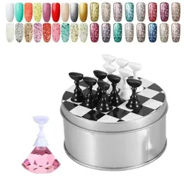 NEW Manicure chessboard plate holder crystal gem base exercise stand Lotus seat manicure chessboard