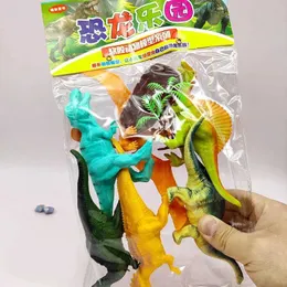 Outros brinquedos Novo Fun Simulation Mini Dinosaur Model Set Jurassic Tyrannosaurus Rex Boys and Childrens Toy Giftl240502