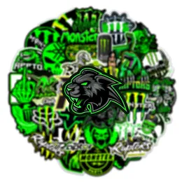 Car Stickers 50Pcs Green Fluorescent Dazzle Personality Trend Sticker Monster Hunter Iti Kids Toy Skateboard Motorcycle Bicycle Drop D Dhfal