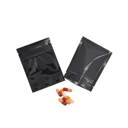 Packing Bags Wholesale Resealable Smell Proof Mylar Foil Pouch Bag Flat For Daily Life Or Party Supplies Aluminum Black Drop Delivery Dh9On
