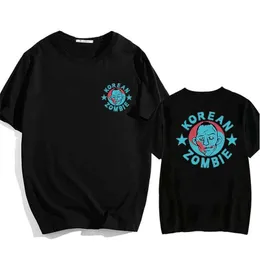 Men's T-Shirts Korean Zombie T-Shirts 100% Cotton Unisex T Shirts Vintage 90s Styles T Summer Hip Hop Top Ts Strtwear Clothes T240506