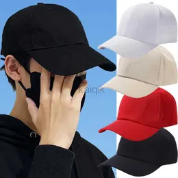 Caps de bola homens homens unissex Black Hat Black Color Solid Baseball Cap snapback Caps de protetor solar ao ar livre Capuzes de quadril casual Hip Hop Cap D240507