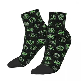 الجوارب للرجال D20 DICE Set Pattern Green Usisex Winter Running Happy Street Style Crazy Sock