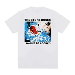 القمصان للرجال The Stone Roses T-Shirt Wanna the Cotton Men T-Shirt New Tee Tshirt Womens Top Usisex J240506