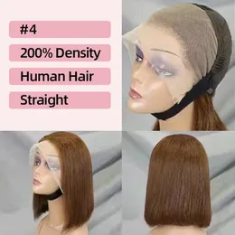 Mittelbraune matte Spitze Perücke BOBOAIR Full Frontal Bobo Haar Perücke menschliches Haar echtes Haar Full Headsar Shortwigs HumanHair Perücken