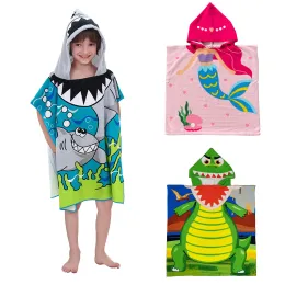 Akcesoria dziecięce ręcznik plażowy dla chłopców, z kapturem ręcznik do kąpieli, ręcznik basenowy z kapturem, ręcznik z kapturem dla dzieci