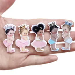 Miniatury 50pcs 5 stylów mieszanka kreskówka balet dziecięcy księżniczka prince flatback żywica cabochon dziewczyna płaska żywica żywica