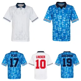 1990 Gascoigne Lineker 1992 Platt England Soccer Jersey Waddle Robson Beardsley Barnes Винтажная классическая футбольная рубашка 309G