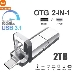 Adattatore OTG Typec e computer USB3.1 2IN 1 Flash Drives 16/32/64/128/256/512 GB Memory Stick USB 1T 2t Pendrive per Android/Computer