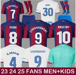 23 24 25 Spa Barcelones Soccer Jersey Gavi Lewandowski Raphinha Pedri FC Ferran Camiseta de Football Root