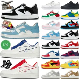 Low Panda Casual Schuhe Staly Designer Sta SK8 Schuhe Männer Frauen Plattform Sneaker Schwarz Patent Blau Orange Grün weiße Pastell rosa rot gelbe Trainer Sport Scarpes Sport Scarpes