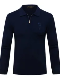 Männer Polos Milliardär Italienisch Couture Business Sticked Wollpullover im Herbst und Winter