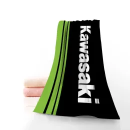 Asciugamani kawasaki logo asciugamano stampato in microfibra in tessuto/asciugamani da bagno per bambini da donna asciugamani da doccia 70x140cm35x75cm