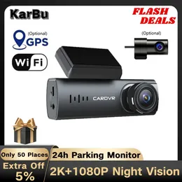 Мини-камеры 2K Dash Cam Wi-Fi G DVR Para Coche Dash Cam 24-часовой монитор парковки Мини-передний и задний двойной регистратор видео